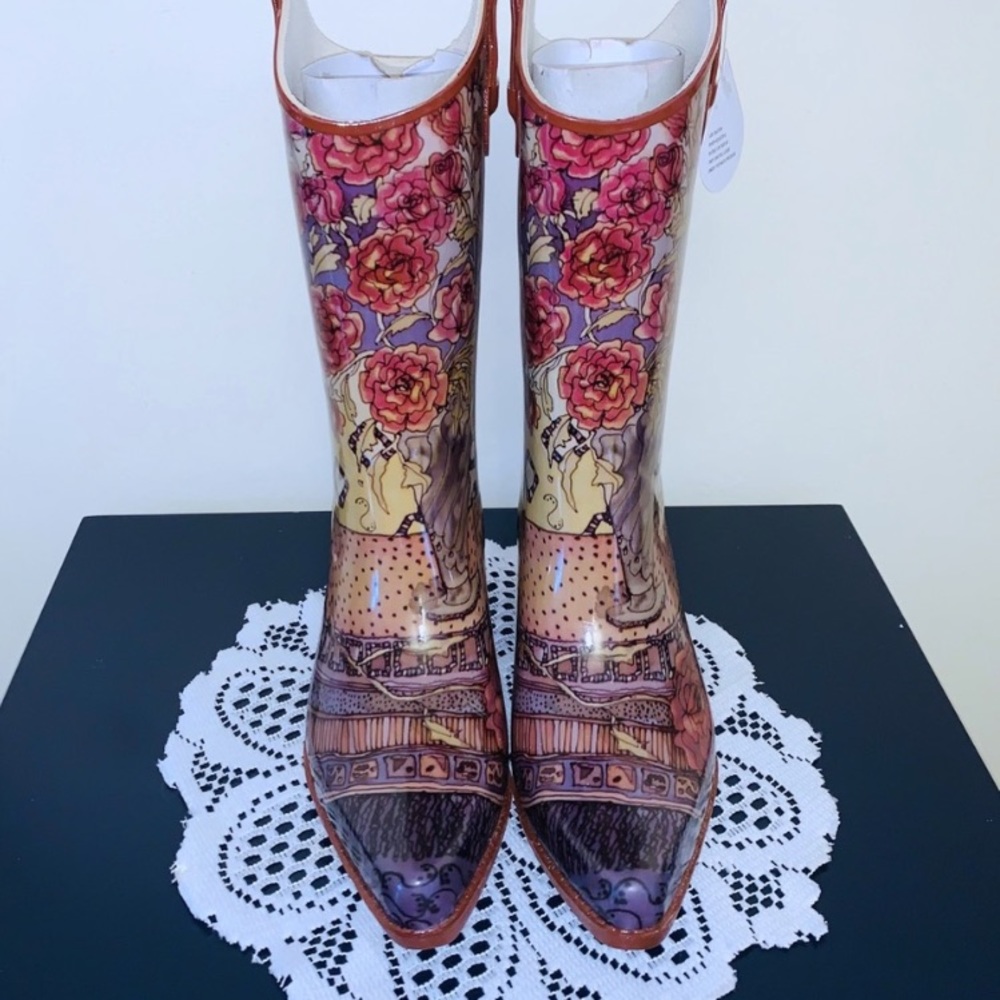 Corky’s Cowboy Boot Style Rubber Rain- - Picture 3 of 7